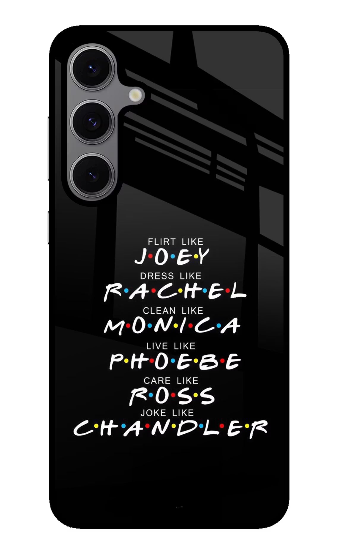 FRIENDS Character Samsung S24 FE 5G Glass Case Back Cover by Casekaro