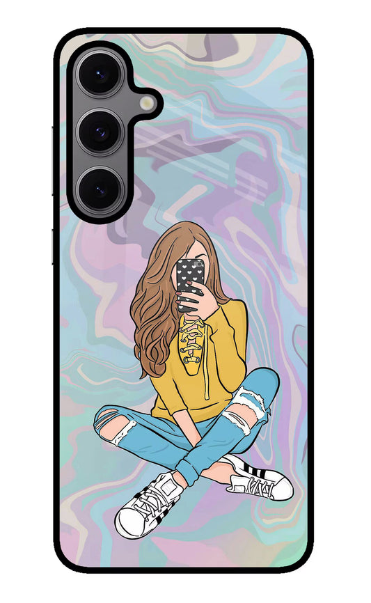 Selfie Girl Samsung S24 FE 5G Glass Case