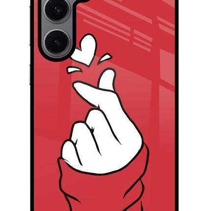 Korean Love Sign Samsung S24 FE 5G Glass Case Back Cover by Casekaro