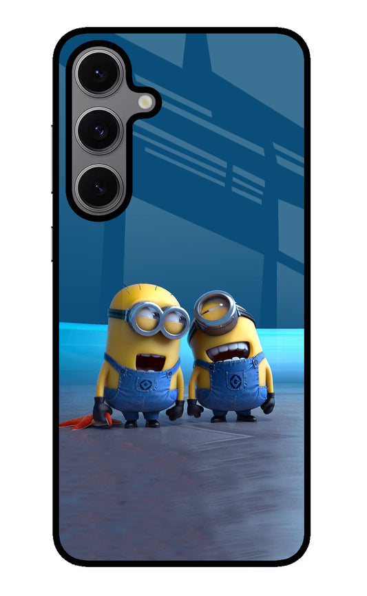 Minion Laughing Samsung S24 FE 5G Glass Case