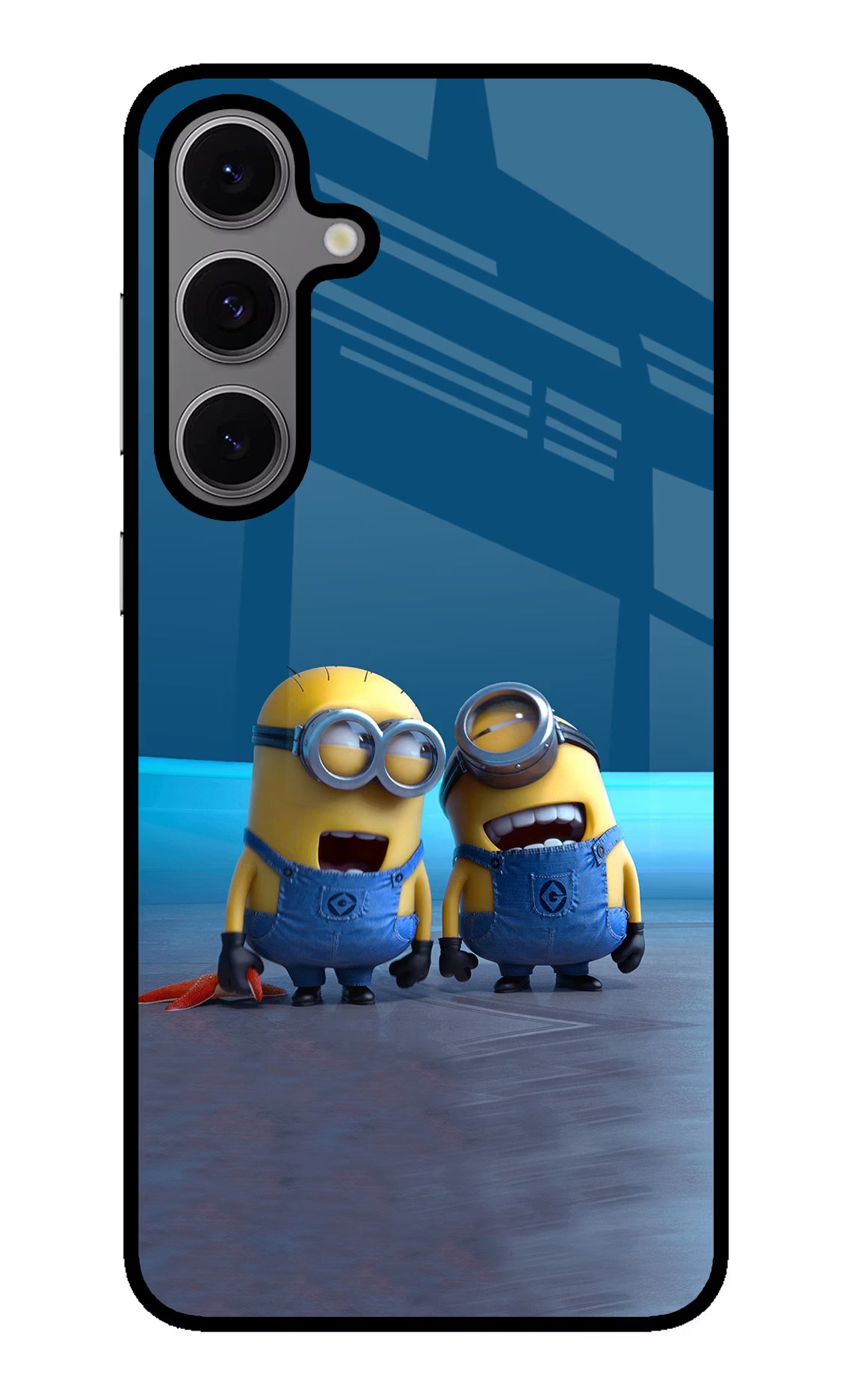 Minion Laughing Samsung S24 FE 5G Glass Case Back Cover by Casekaro