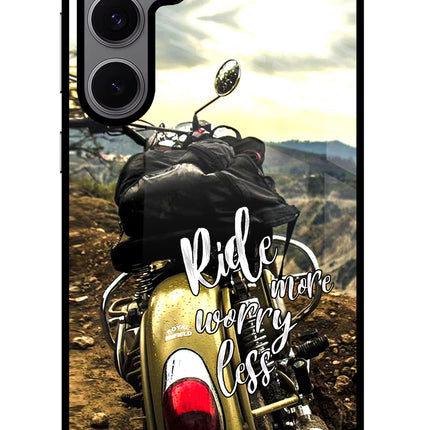 Ride More Worry Less Samsung S24 FE 5G Glass Case