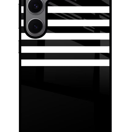 Black and White Print Samsung S24 FE 5G Glass Case