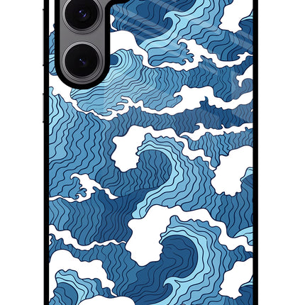 Blue Waves Samsung S24 FE 5G Glass Case