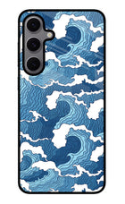 Blue Waves Samsung S24 FE 5G Glass Case