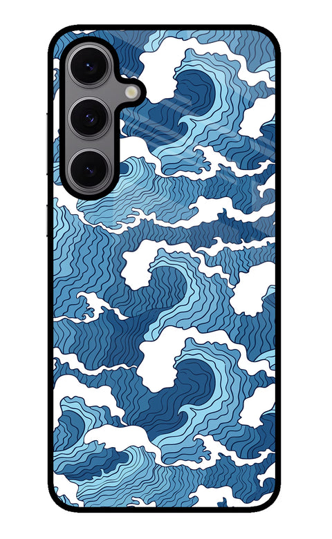 Blue Waves Samsung S24 FE 5G Glass Case