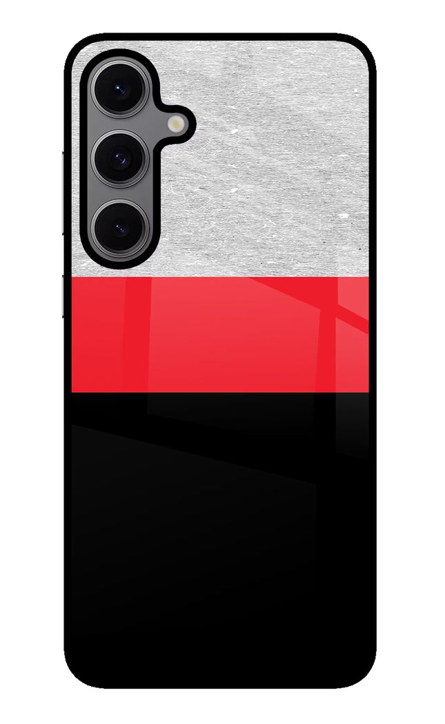 Tri Color Pattern Samsung S24 FE 5G Glass Case