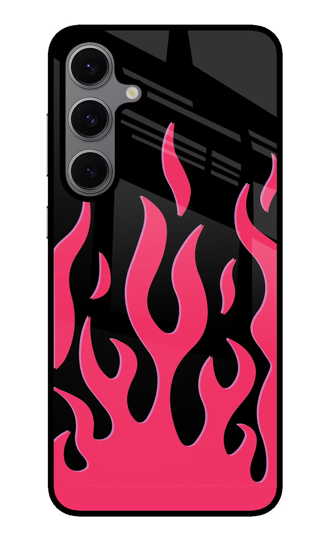 Fire Flames Samsung S24 FE 5G Glass Case Back Cover by Casekaro