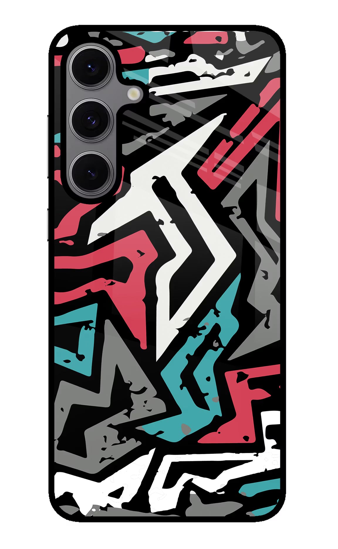 Geometric Graffiti Samsung S24 FE 5G Glass Case