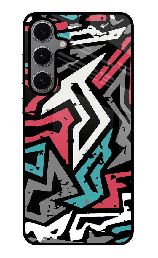 Geometric Graffiti Samsung S24 FE 5G Glass Case