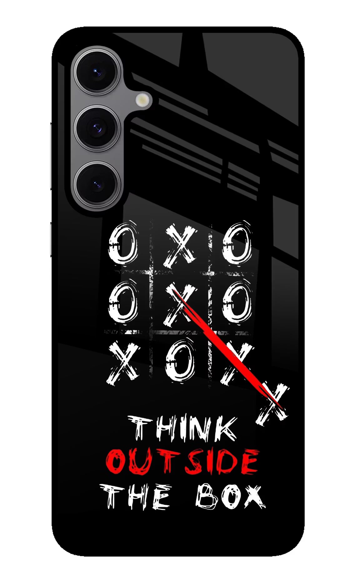 Think out of the BOX Samsung S24 FE 5G Glass Case Back Cover by Casekaro