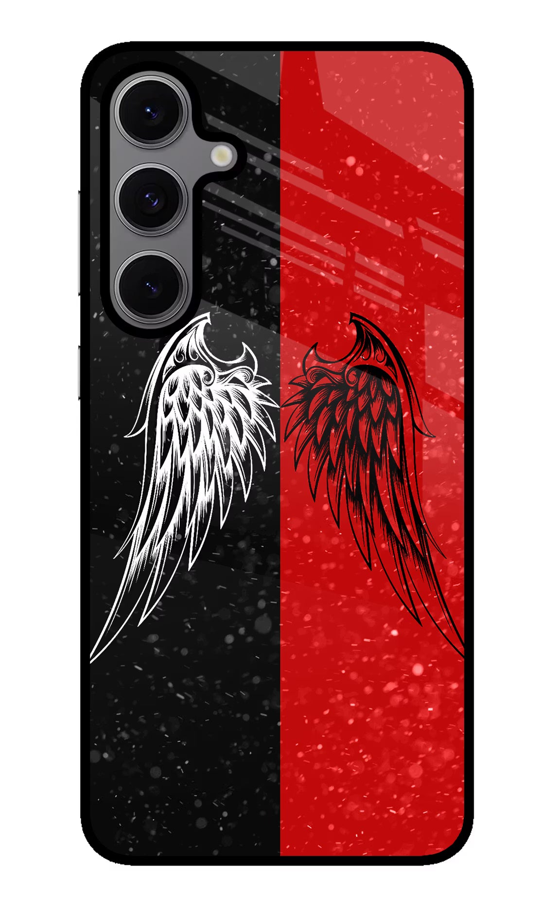 Wings Samsung S24 FE 5G Glass Case Back Cover by Casekaro