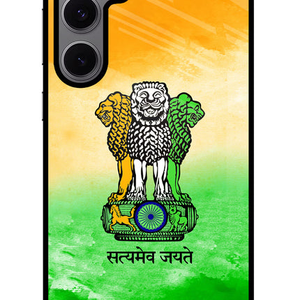 Satyamev Jayate Flag Samsung S24 FE 5G Glass Case