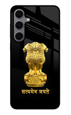 Satyamev Jayate Golden Samsung S24 FE 5G Glass Case