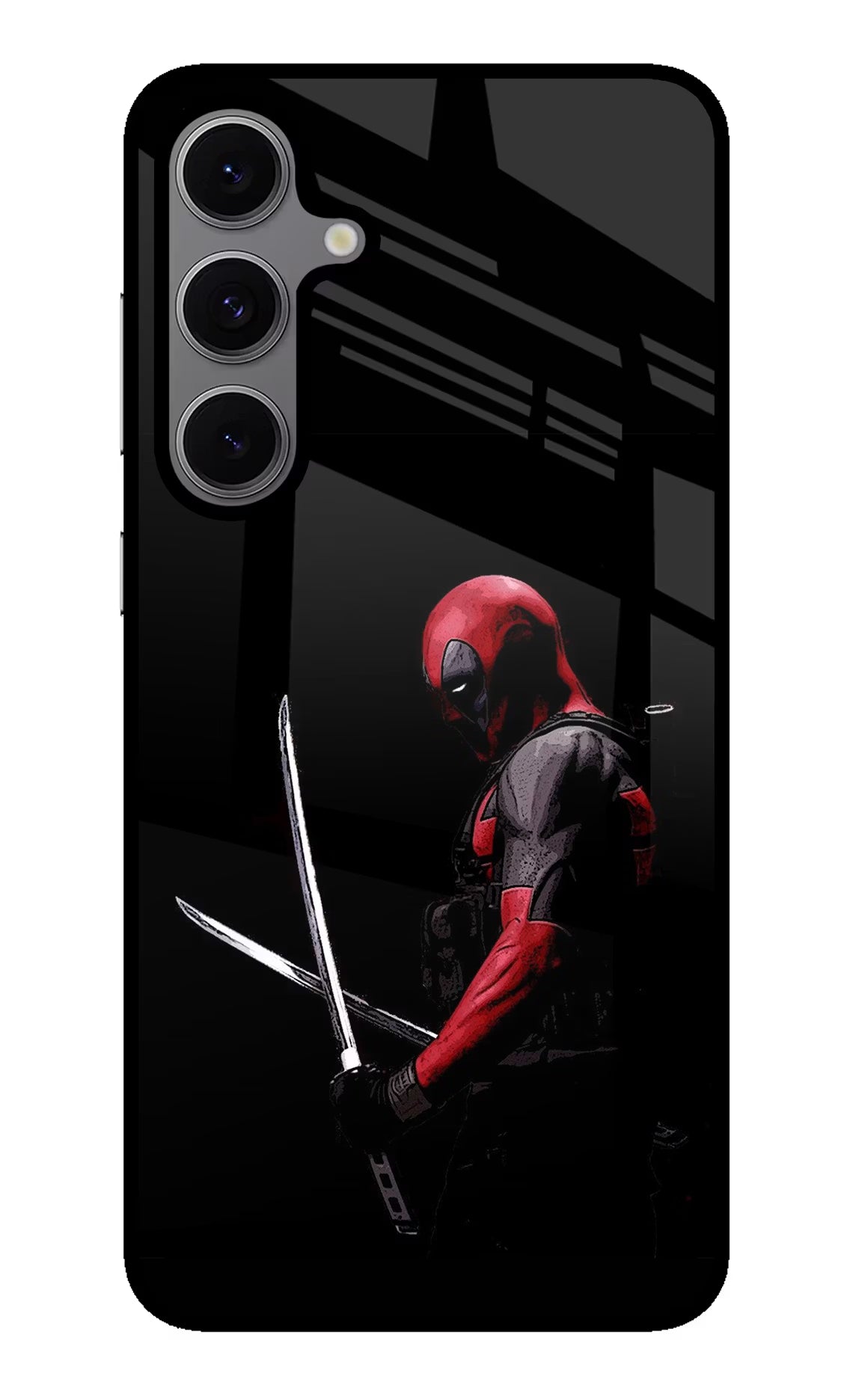 Deadpool Samsung S24 FE 5G Glass Case Back Cover by Casekaro