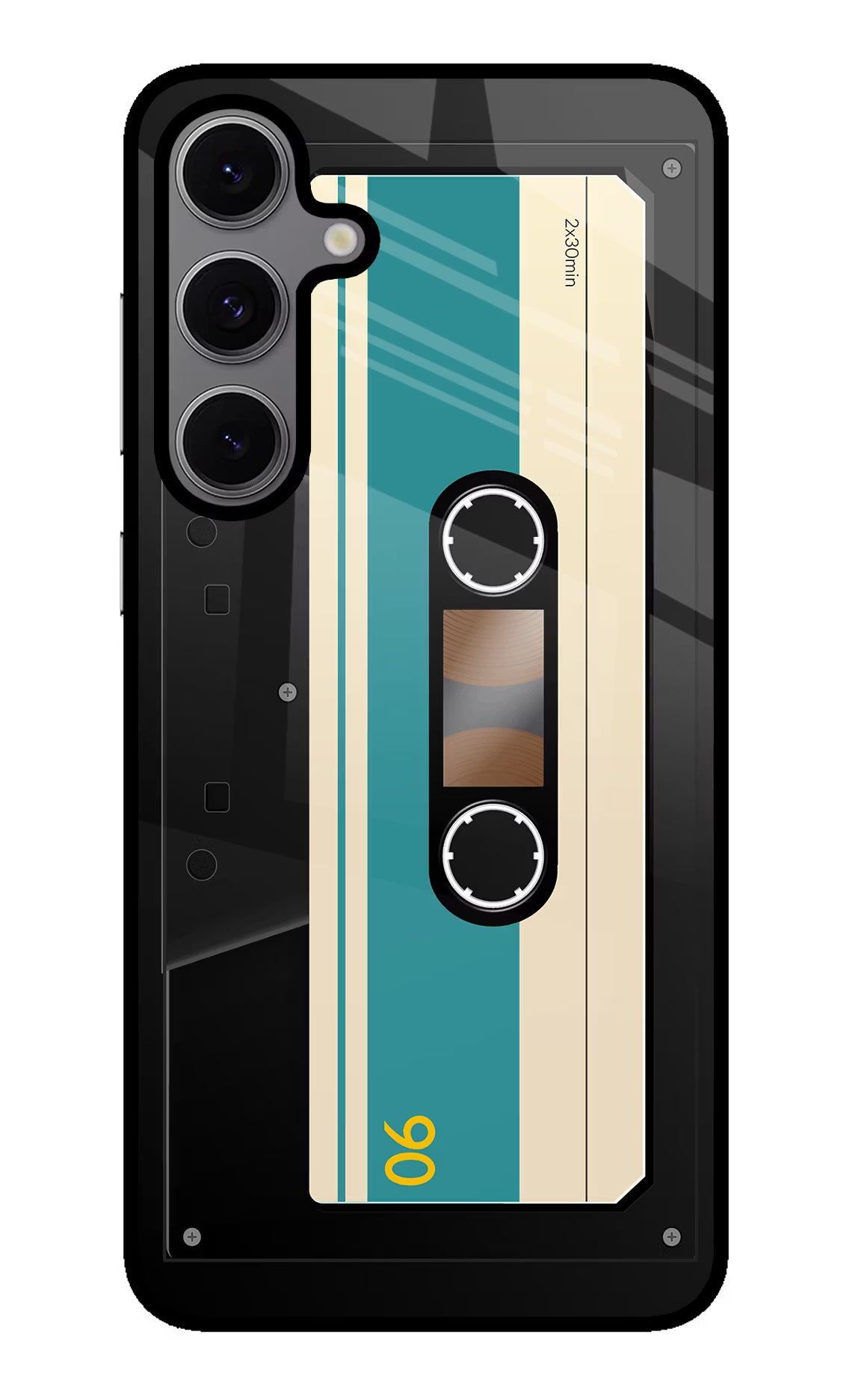Cassette Samsung S24 FE 5G Glass Case Back Cover by Casekaro
