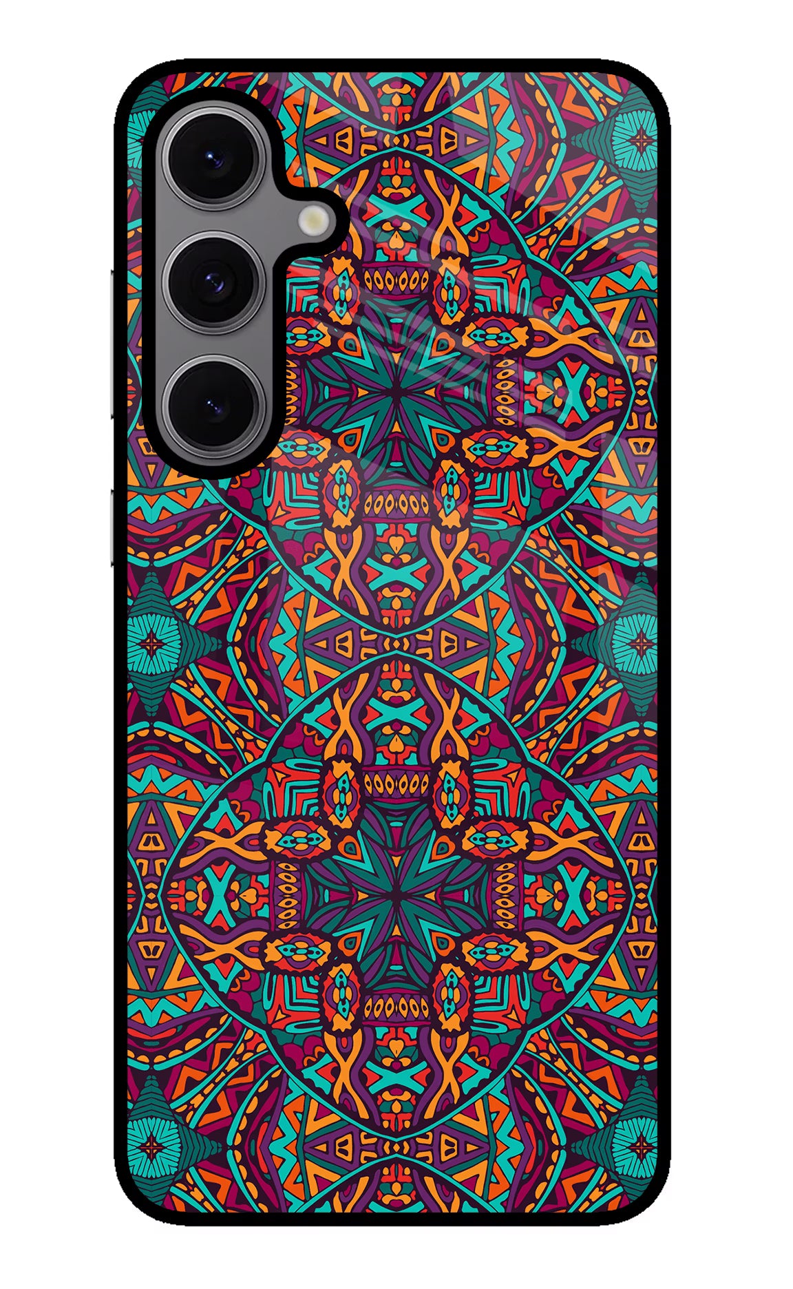 Colour Mandala Samsung S24 FE 5G Glass Case Back Cover by Casekaro