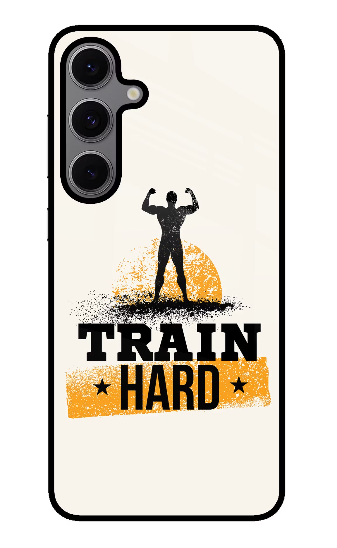 Train Hard Samsung S24 FE 5G Glass Case Back Cover by Casekaro