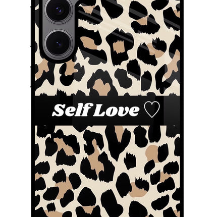 Leopard Print Self Love Samsung S24 FE 5G Glass Case