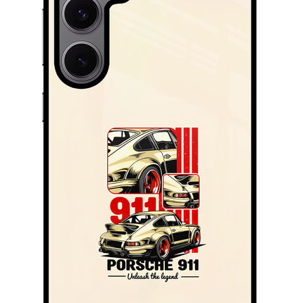 Classic Porsche 911 Samsung S24 FE 5G Glass Case Back Cover by Casekaro