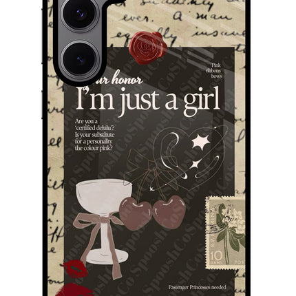 I am just a girl Samsung S24 FE 5G Glass Case