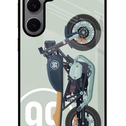 Classic Cafe Racer 99 Samsung S24 FE 5G Glass Case Back Cover by Casekaro