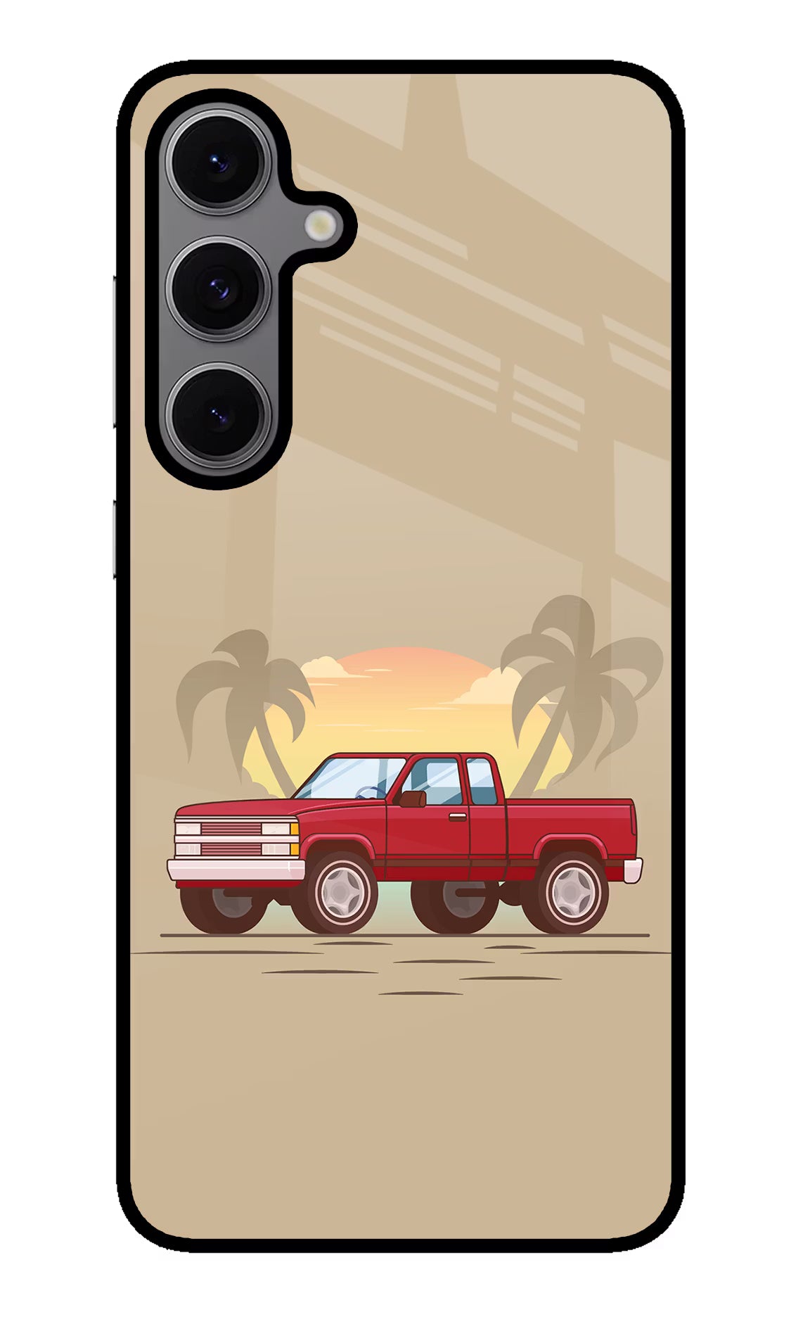 Desert Classic Drive Samsung S24 FE 5G Glass Case Back Cover by Casekaro