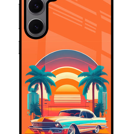 Palm Drive 80s Samsung S24 FE 5G Glass Case