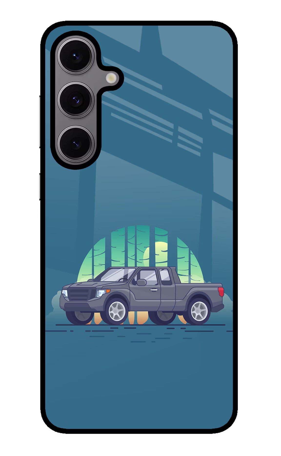 Retro Garage Vibe Samsung S24 FE 5G Glass Case Back Cover by Casekaro