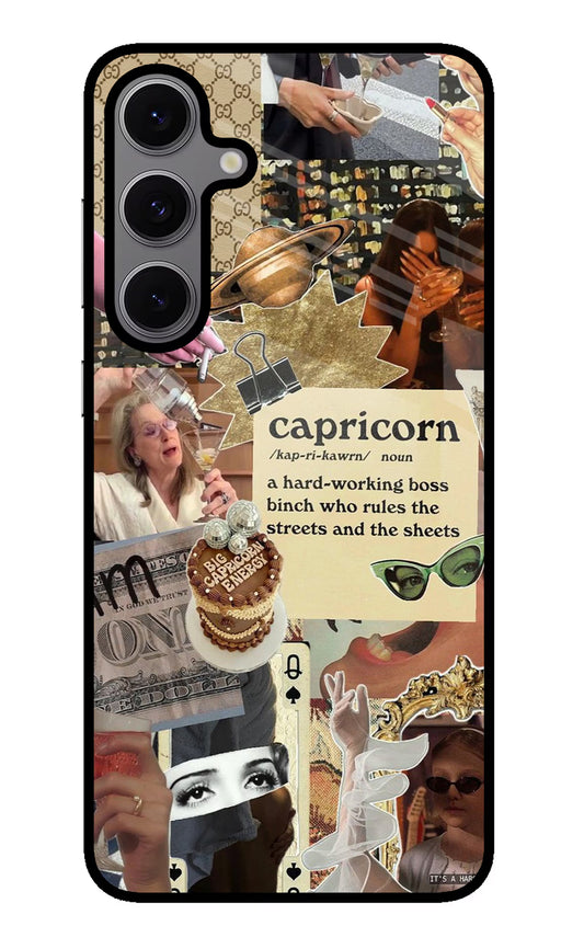 Capricorn Zodiac Samsung S24 FE 5G Glass Case