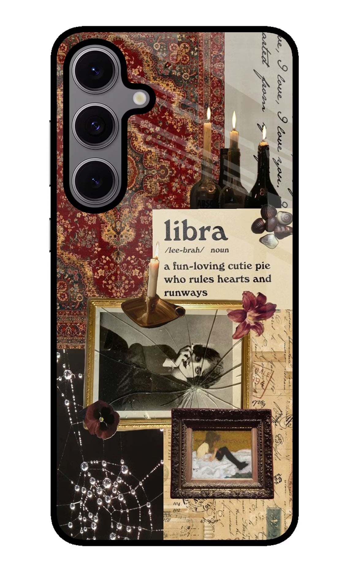 Libra Zodiac Samsung S24 FE 5G Glass Case Back Cover by Casekaro