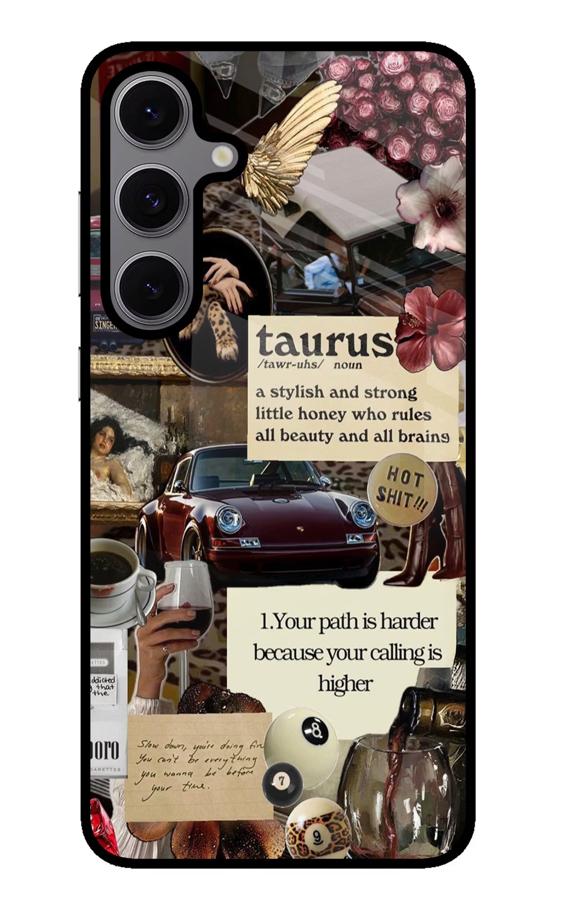 Taurus Zodiac Samsung S24 FE 5G Glass Case Back Cover by Casekaro
