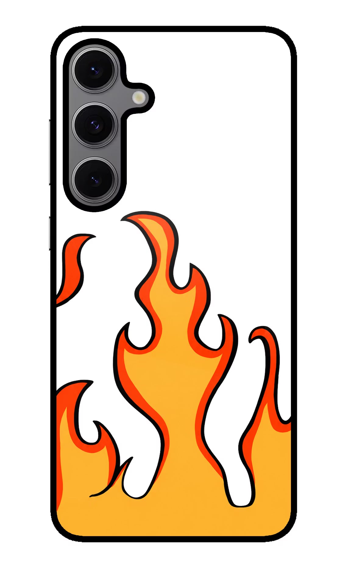 Fired Up – White Samsung S24 FE 5G Glass Case