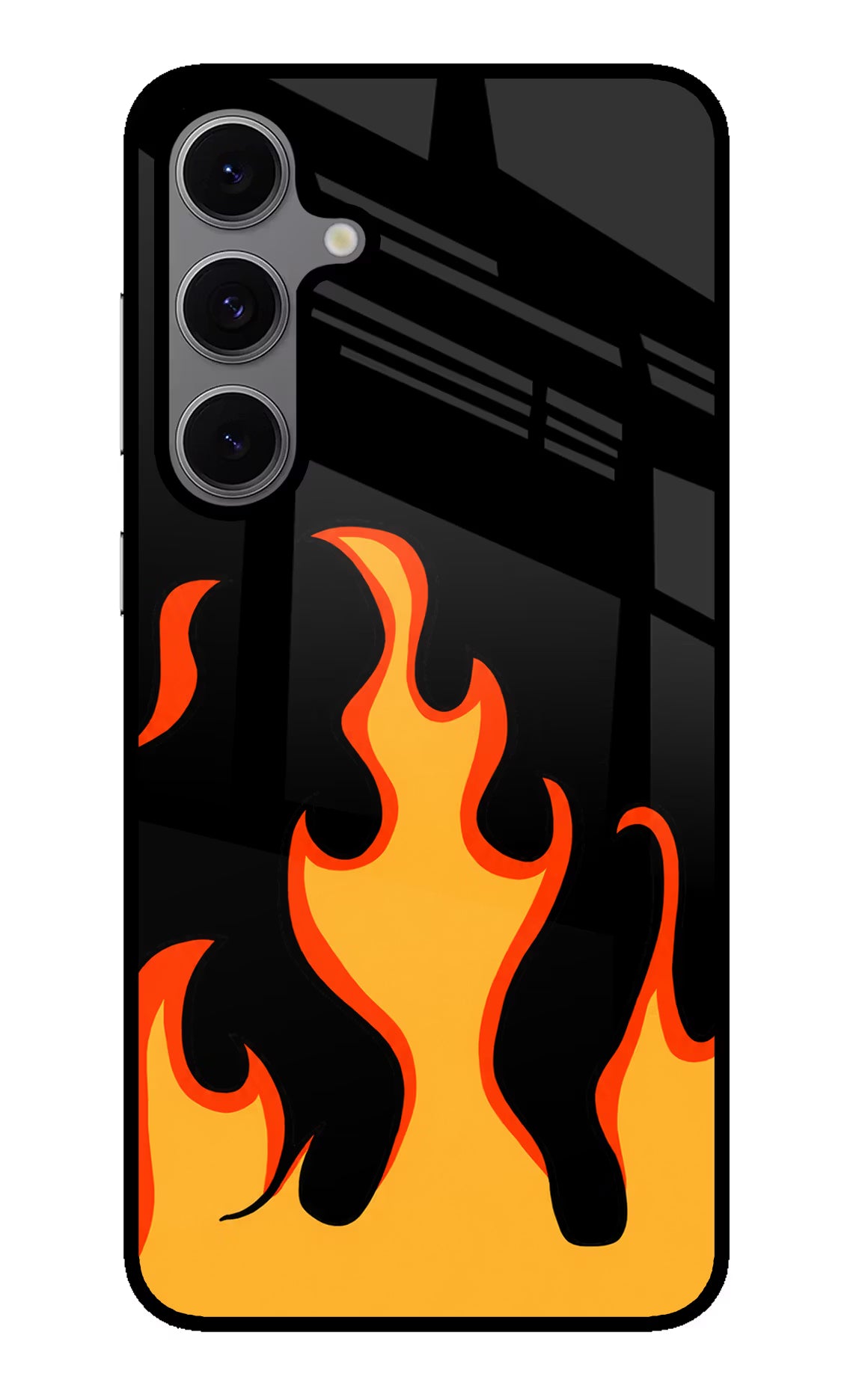 Fired Up – Black Samsung S24 FE 5G Glass Case