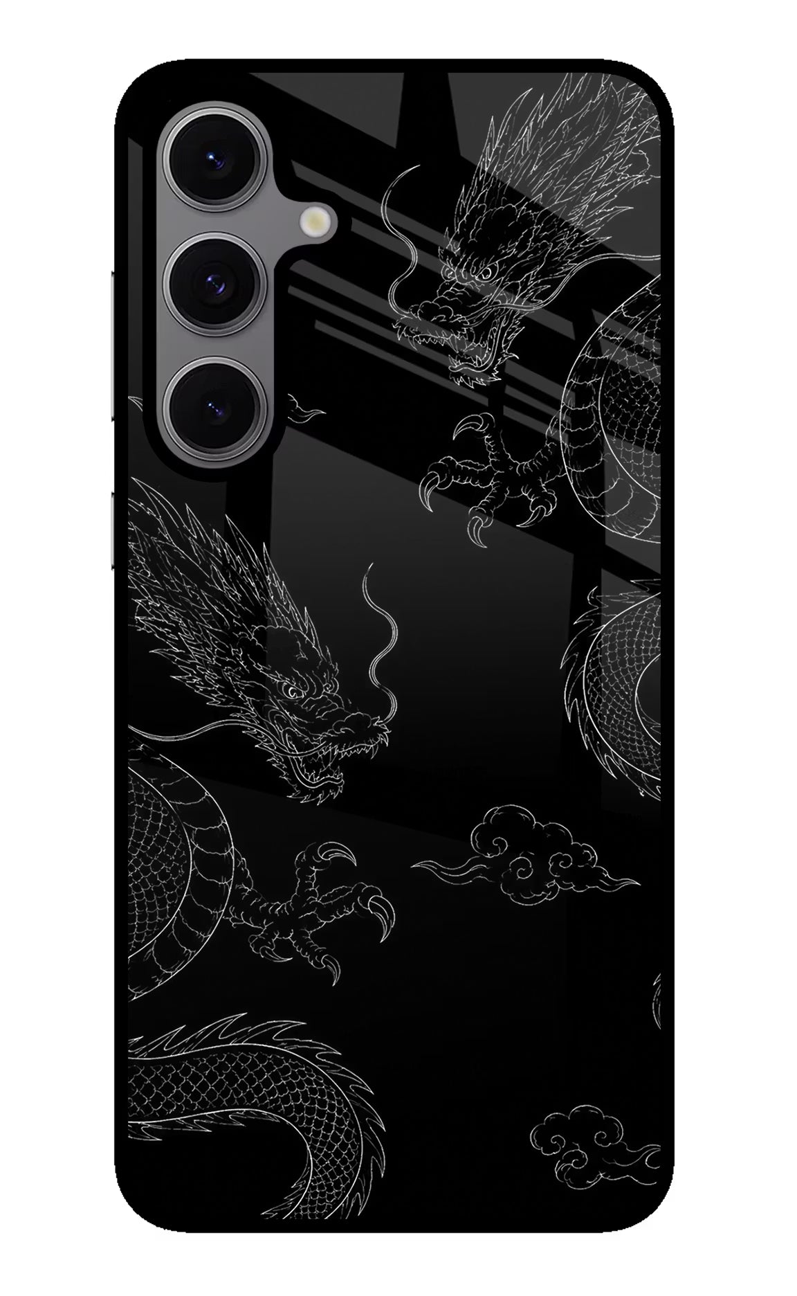 Twin Dragons Samsung S24 FE 5G Glass Case Back Cover by Casekaro