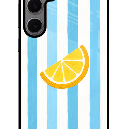 Summer Lemon Samsung S24 FE 5G Glass Case Back Cover by Casekaro