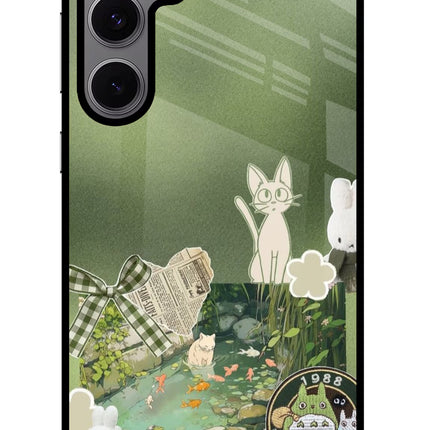 Aesthetic anime Samsung S24 FE 5G Glass Case Back Cover by Casekaro