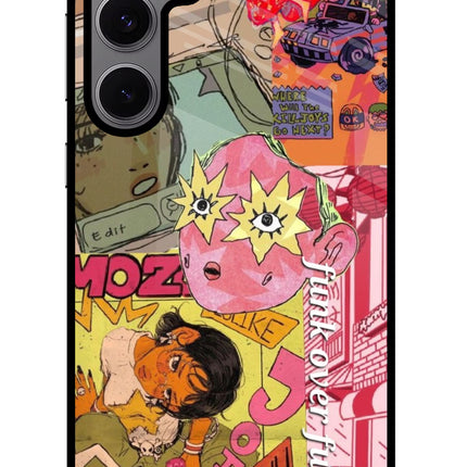 Funkover Samsung S24 FE 5G Glass Case Back Cover by Casekaro