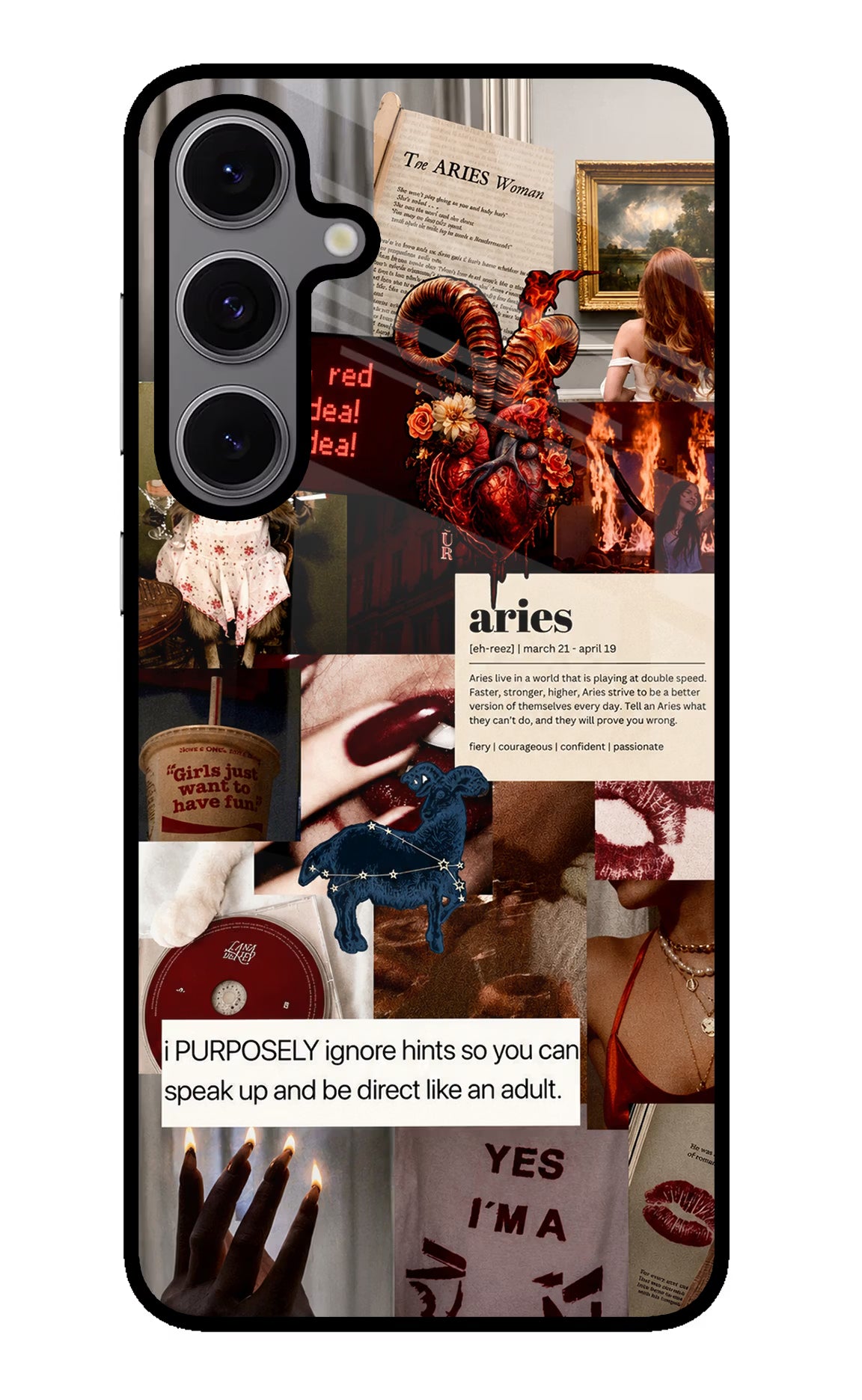 Zodiac Aries Samsung S24 FE 5G Glass Case