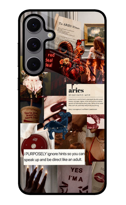 Zodiac Aries Samsung S24 FE 5G Glass Case