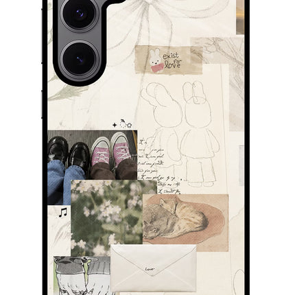 Soft Aesthetic Samsung S24 FE 5G Glass Case Back Cover by Casekaro