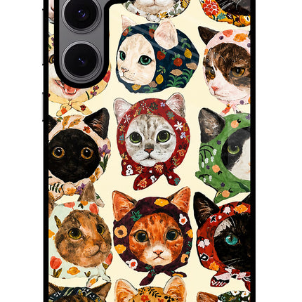 Cool Cat Samsung S24 FE 5G Glass Case Back Cover by Casekaro