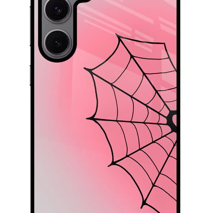 Pink Web Samsung S24 FE 5G Glass Case Back Cover by Casekaro
