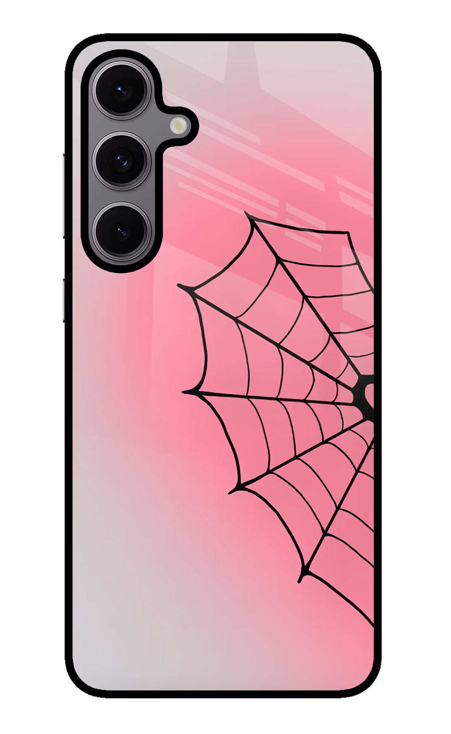 Pink Web Samsung S24 FE 5G Back Cover, Glass case