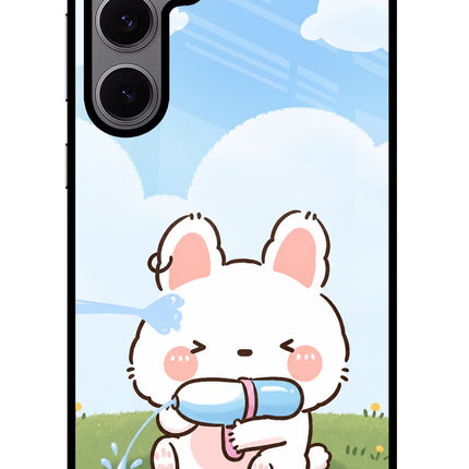 Bunny Treat Samsung S24 FE 5G Glass Case Back Cover by Casekaro