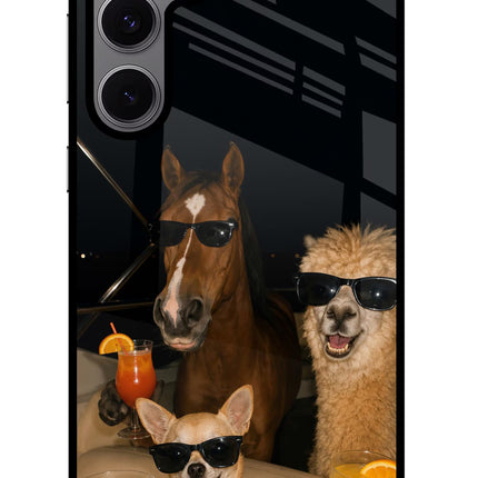 Party Squad Samsung S24 FE 5G Glass Case Back Cover by Casekaro