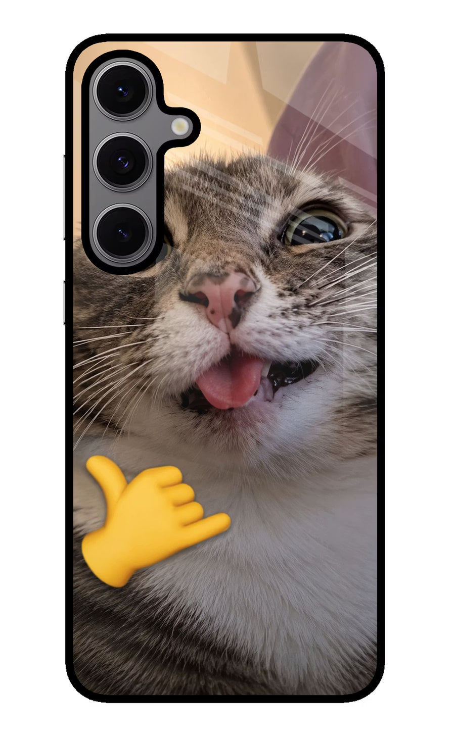 Silly Cat Call Samsung S24 FE 5G Back Cover, Glass case