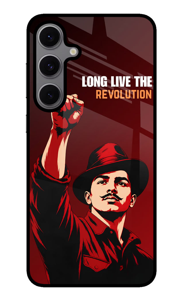 Bhagat Singh Revolution Samsung S24 FE 5G Glass Case