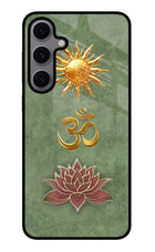 Om & Lotus Samsung S24 FE 5G Glass Case