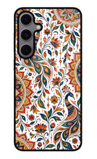 White Mayura Samsung S24 FE 5G Glass Case